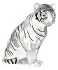 Sitting Tiger organment  Clear crystal Black enamelled - Lalique
